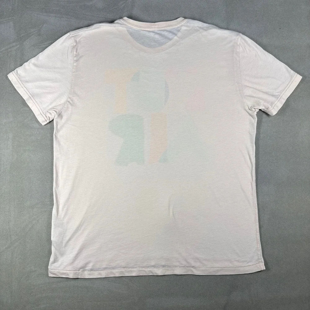 Nike Hot Air Graphic T-Shirt Mens XL Cream Multi Color Short Sleeve Swoosh